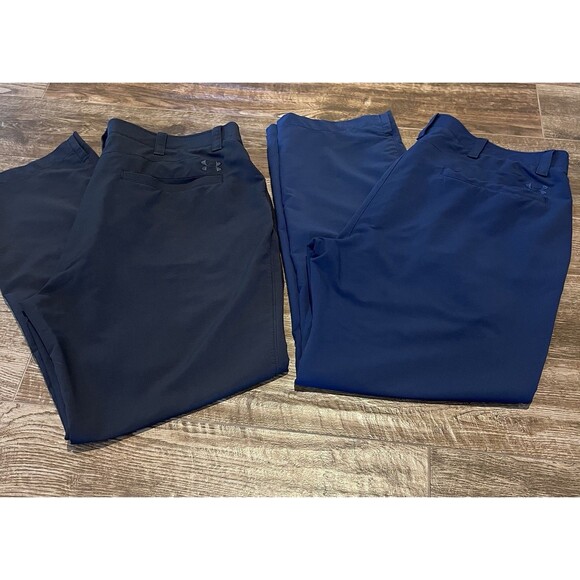 Lot Of 2 Under Armour Mens Golf Pants 38x30 Match Play Performance UA Chino - Picture 1 of 12